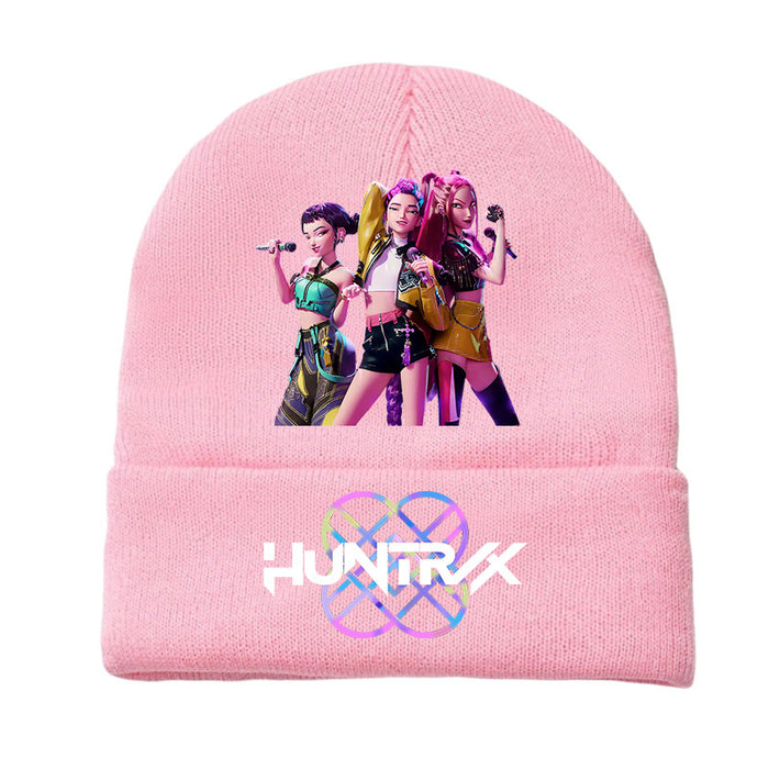 Wholesale Kpop Printed Knit Hat Fleece Hat