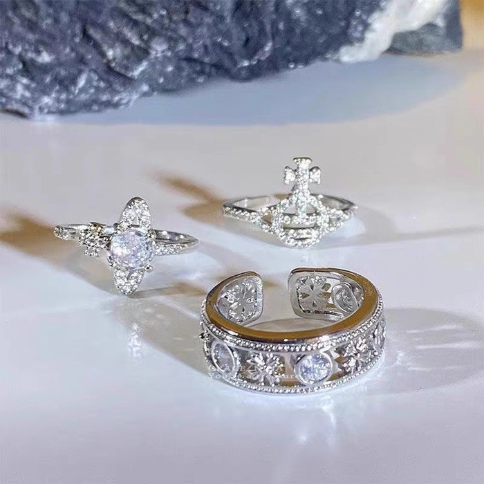 Wholesale Sparkling Diamond Planet Ring