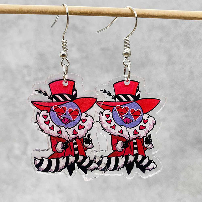 Wholesale Acrylic cartoon printed earrings