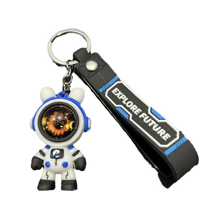 Wholesale Cartoon Star Rabbit Astronaut Keychain Couple Gift Bag Hanging Jewelry Creative Car Key Chain Pendant