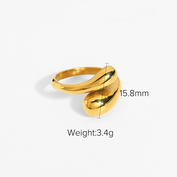 Wholesale Irregular line geometric ring adjustable open ring