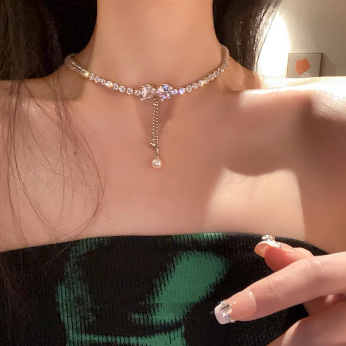 Wholesale Bow Pearl Necklace Necklace Women