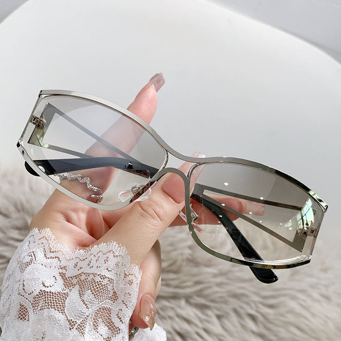 Wholesale Sunglasses technology retro narrow frame sunglasses hollow metal outdoor cycling mirror