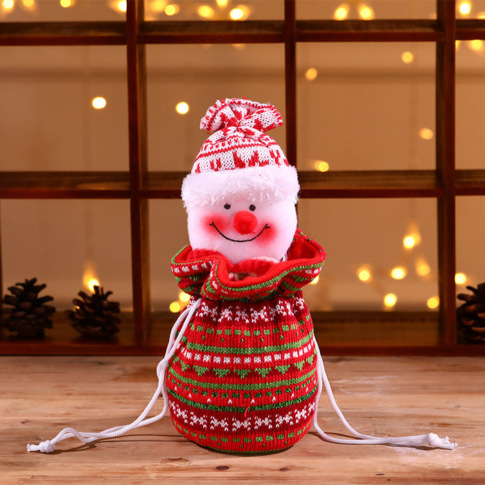 Wholesale Christmas Neck Gift Bag Happy Decal Flower Handbag Candy Bag Cartoon Children' s Handbag Apple Bag Gift Bag