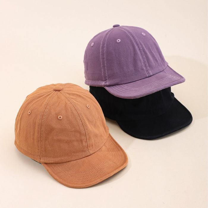 Wholesale Short-Brim Baseball Cap Washed Vintage Soft-Top Workwear Hat Trendy