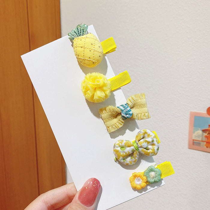 Wholesale Baby hairpins,  children' s hairpins,  cute bowknot fabric clips,  small size,  no hair damage