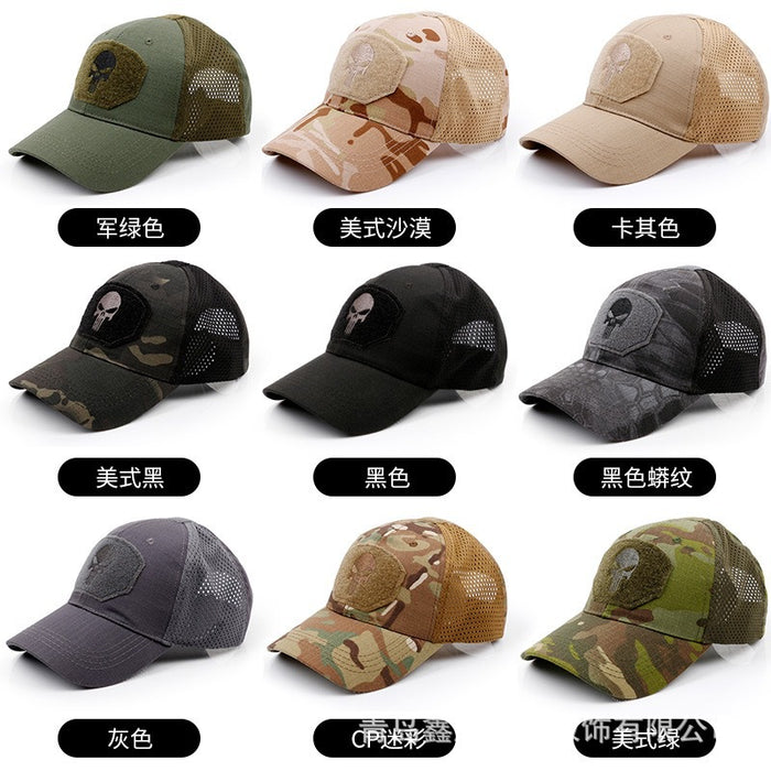 Wholesale Camouflage military fan tactical baseball cap, outdoor hiking and sunshade tactical net cap, hiking and camping sunshade cap