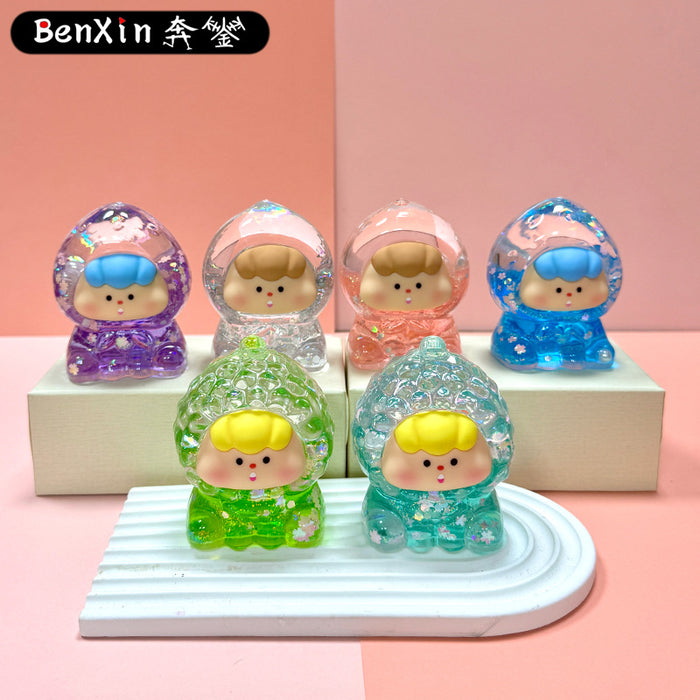 Wholesale Luminous Quicksand Fruit Girl Personalized Hand-made Desktop Ornaments Blind Box Blind Bag