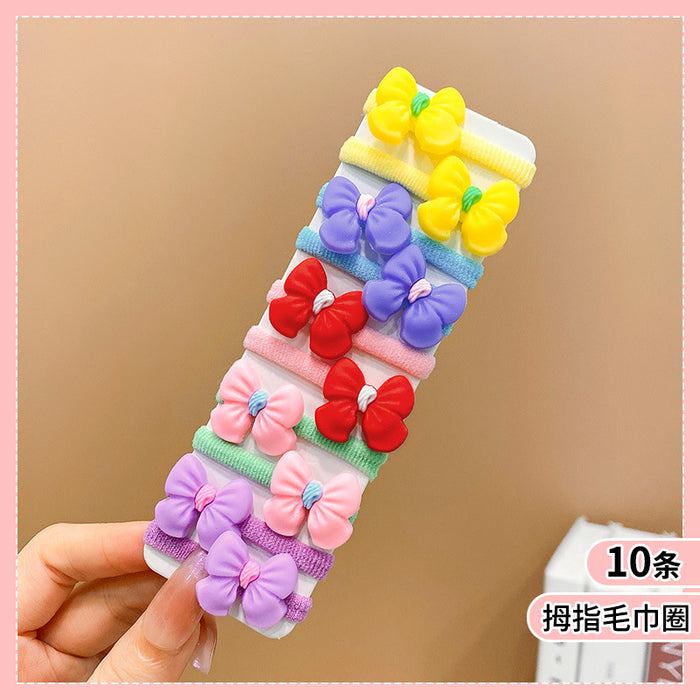 Wholesale Cute Cartoon Hair Ties for Kids Soft Elastic Everyday Styling Baby Hair Accessory
