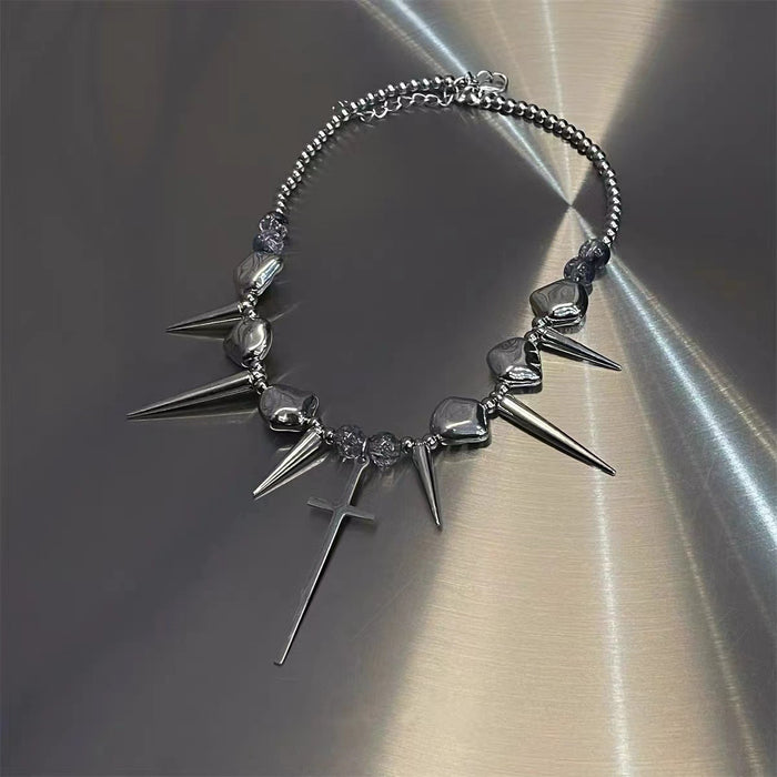 Wholesale Nail Exaggerated Titanium Steel Women's Necklace Subculture Clavicle Chain Neck Necklace