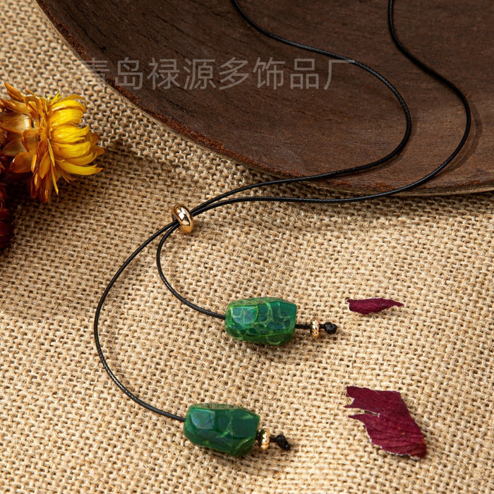 Wholesale Round bead long necklace pendant rope adjustable vintage neck strap