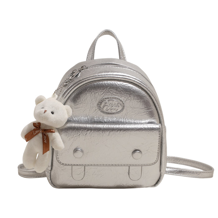 Wholesale Simple backpack, solid color, stylish mini handbag, versatile and high-end student bag