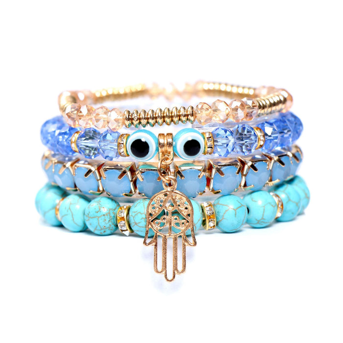 Wholesale Bohemian Evil Eye Palm Multilayer Bracelet JDC-BT-NHong015