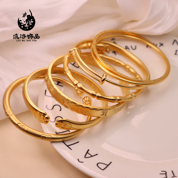 Wholesale 
Open bracelet copper gold plated bracelet