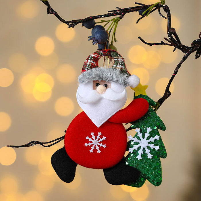 Wholesale Christmas Decoration Products Small Pendant for the Elderly Christmas Tree Accessories Fabric Small Pendant Gifts