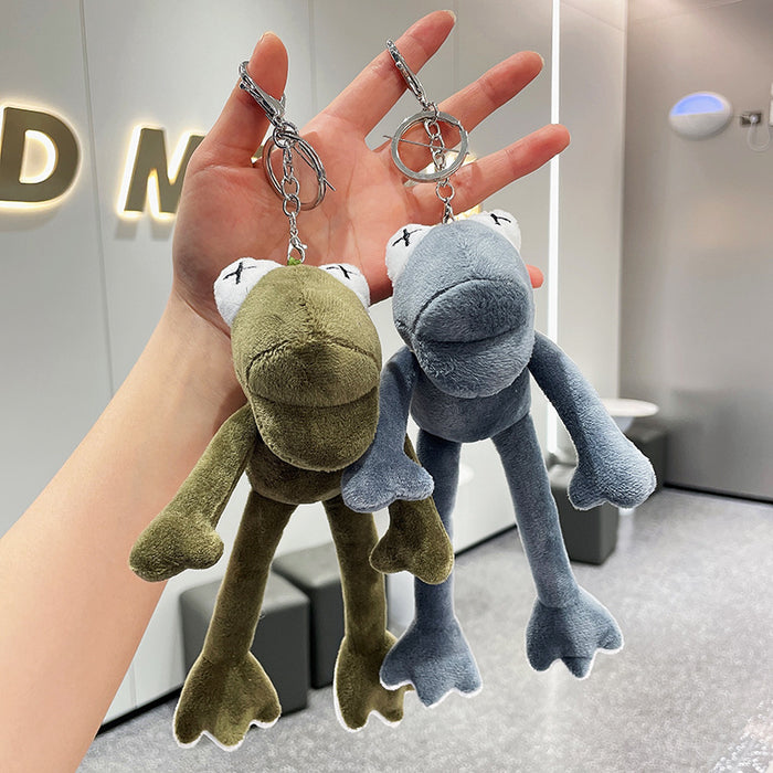 Wholesale Cute frog plush doll pendant stall doll stall doll bag keychain plush toy