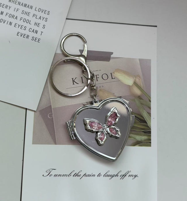 Wholesale Butterfly Love Mirror Keychain