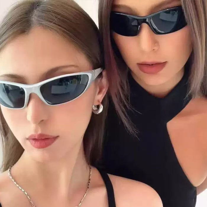 Wholesale Sports sunglasses, silver fashionable glasses, personalized cycling, futuristic, versatile sunglasses