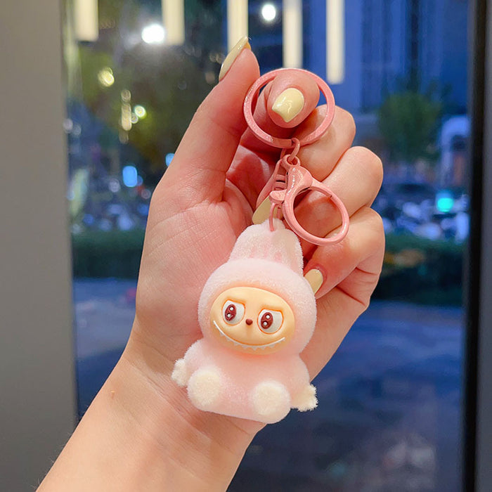 Wholesale Flocked Doll Keychain Cartoon Cute Doll Student Backpack Pendant Claw Machine Gift