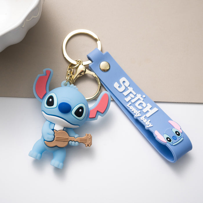 Wholesale Cute PVC cartoon keychains for men and women.
