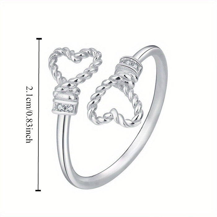 Wholesale Exclusive for wholesale of simple tail ring accessories, plain ring rings, niche high-end light luxury heart opening rings