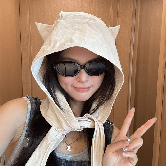 Wholesale Strap quick drying sunshade hat, thin ear protection headband hat, cute hat