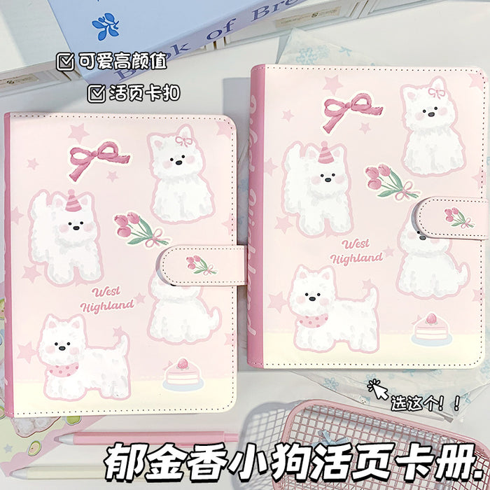 Wholesale 5pcs Tulip Puppy Card Book Removable Loose-leaf Storage Book Small Card Collection Book