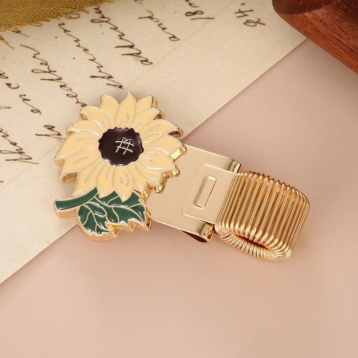 Wholesale Metal Pen Clip with Spring Flower Design Notebook Accessory MOQ≥5