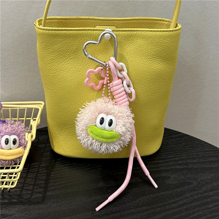 Wholesale Cute cartoon plush toy pendant, keychain, backpack, woven rope