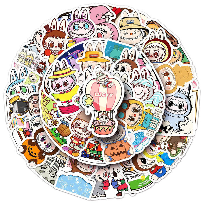 Wholesale 50pcs cute cartoon rabbit waterproof decorative mobile phone cup stickers