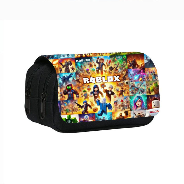 Wholesale Printing Double Layer Pencil Bag Cartoon Storage Bag