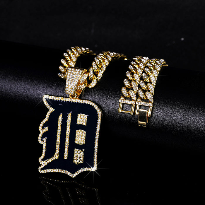 Wholesale Detroit Tigers Pendant Hip-Hop Necklace