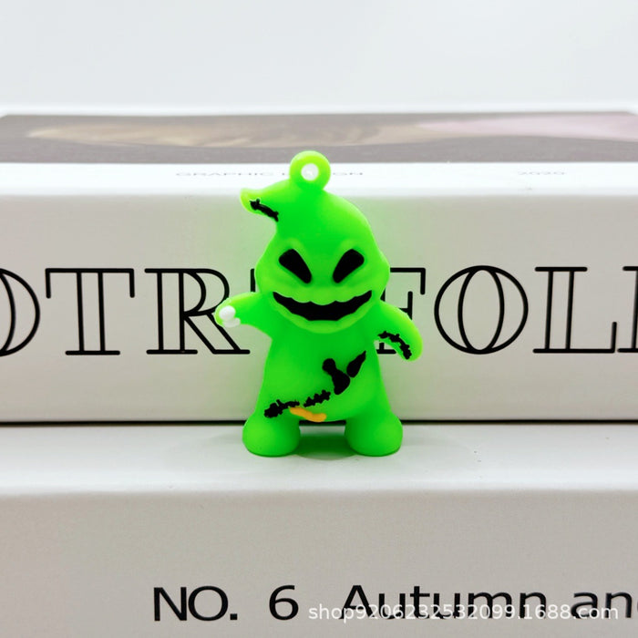 Wholesale Halloween Pumpkin Ghost Keychain Charm Soft Glue Bag Charm Gift MOQ≥2