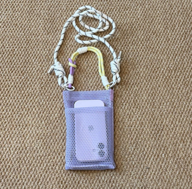 Wholesale Trendy Mesh Phone Bag Mint Green Crossbody Handbag MOQ≥2