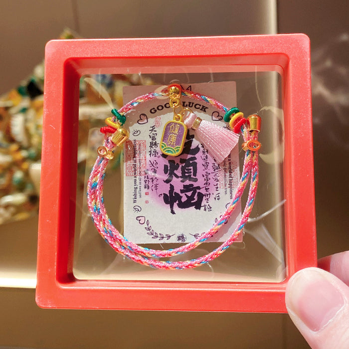 Wholesale Oriental Style Colorful Woven Rope Tassel Bracelet MOQ≥2