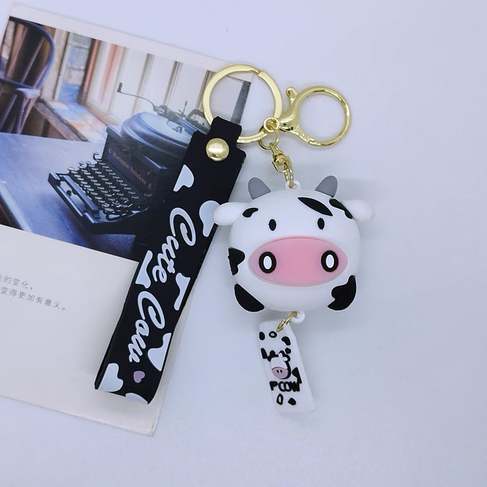Wholesale Cartoon Cow Doll Key Chain Pendant Bag Car Key Chain Pendant