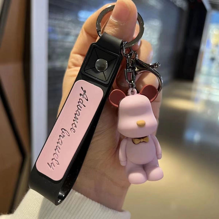 Wholesale  Bear Keychain Women's Simple Cute Student Backpack Car Key Chain