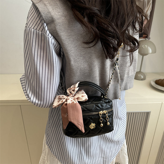 Wholesale New Handheld Small Bag with Diamond Grid Chain Bag, Crossbody Bag, Bow Bow Bag