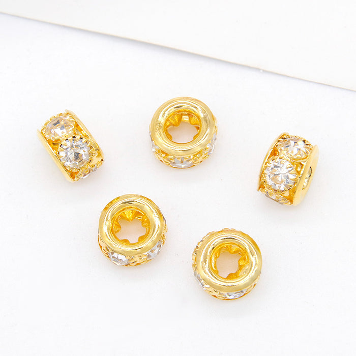 Wholesale 50pcs pack Five Large Diamond Copper Beads JDC-BDS-NanT003