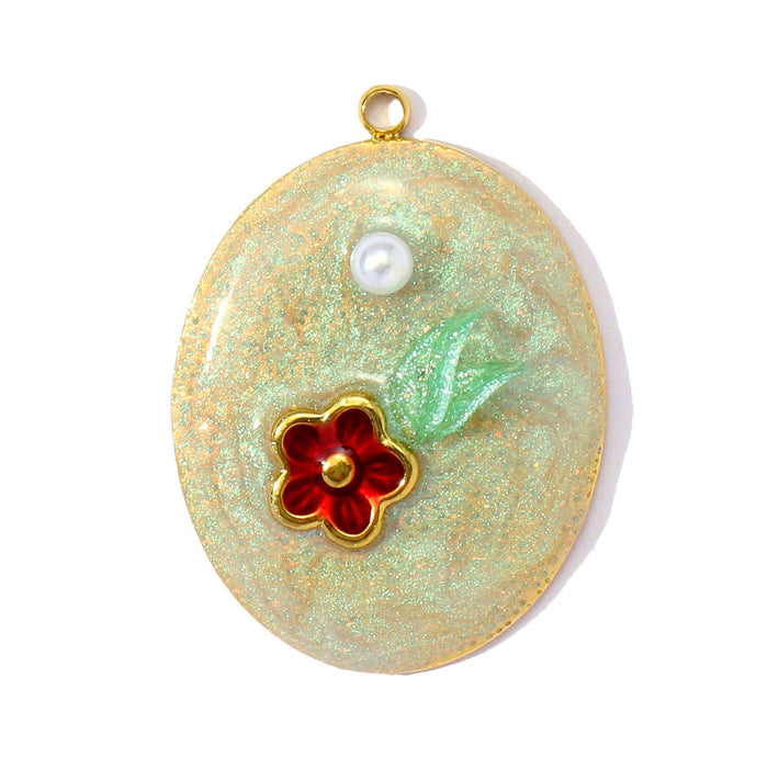 Wholesale Drip Oil Love Flower Star Moon Stainless Steel Pendant Necklace Eye Earrings Stainless Steel Jewelry Pendant