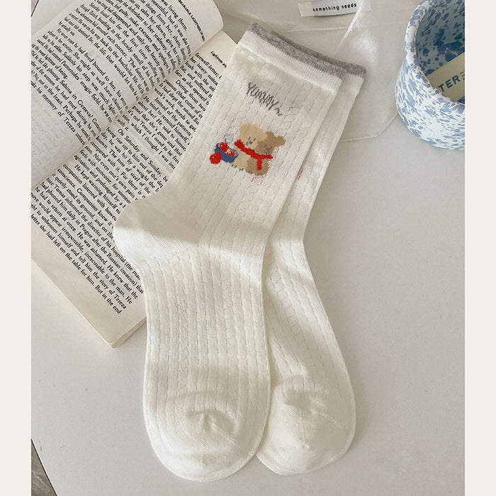 Wholesale Socks, mid tube socks, cotton socks, cartoon thin mesh, breathable