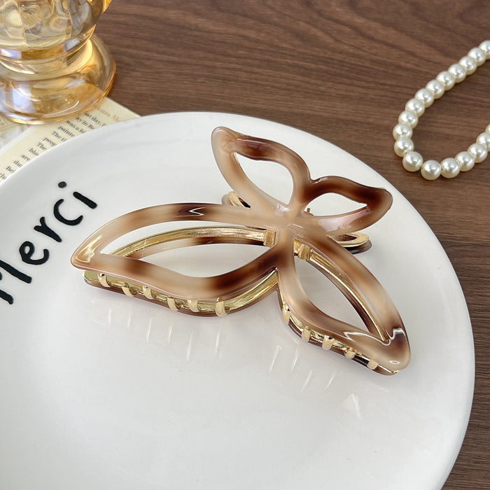 Wholesale Large Bow Hollow Elegant Acetic Acid Hair Clips