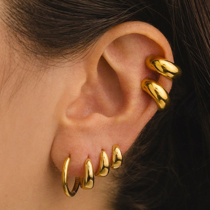 Wholesale Geometric square copper ear clip set