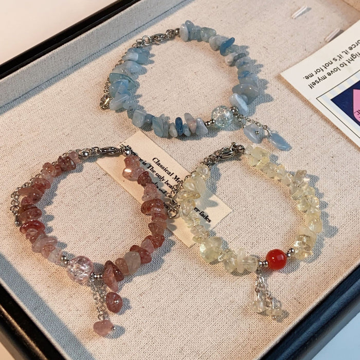 Wholesale Mori-style Gravel Beaded Bracelet for Women Ins Fresh Style Girlfriend Bracelet Niche All-match High-end Antique Bracelet for Summer