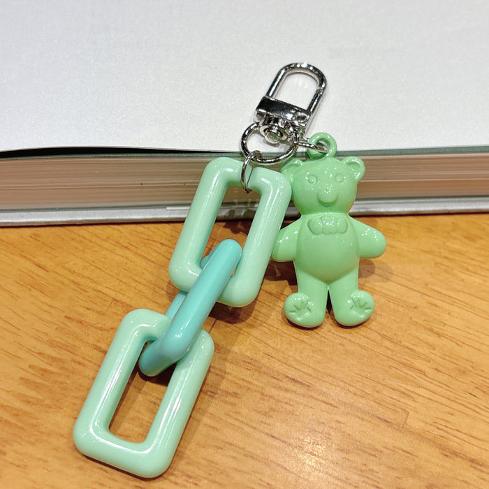 Wholesale DIY Acrylic Bear Keychain Pendant Handmade Earphone Bag Pendant Car Bag Accessories