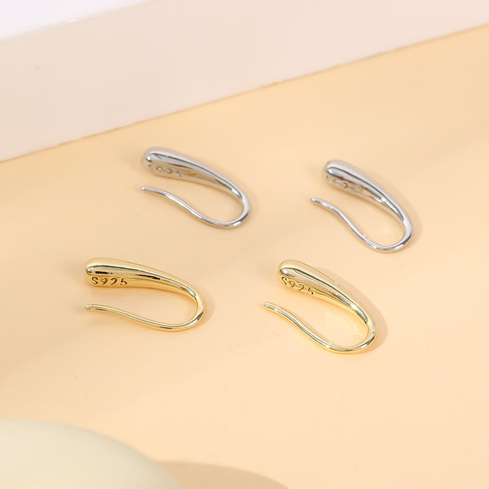 Wholesale Minimally designed copper water drip ear hook with a small and exquisite temperament, high-end jewelry wholesale