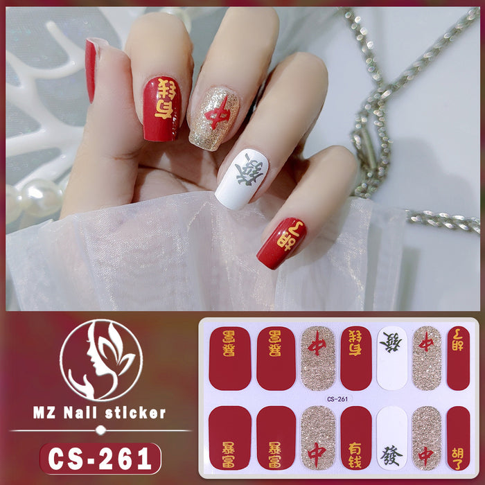 Wholesale No-bake Gel Waterproof Long-lasting 3D Nail Stickers JDC-NS-ARS006