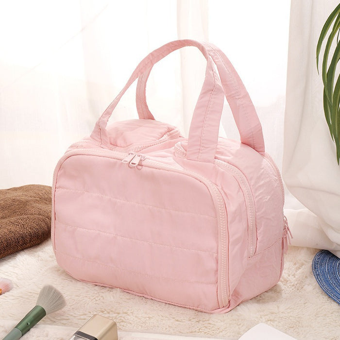Wholesale Cotton Cosmetic Bag Sweet Style Portable Travel Makeup Organizer With Compartments For Daily Use