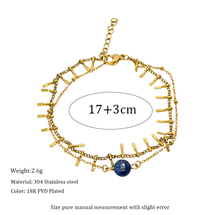 Wholesale Bracelet Design Natural Stone Bracelet Stainless Steel Jewelry