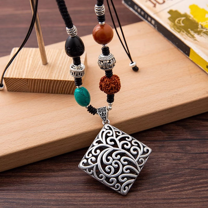 Wholesale Women's choker necklace Cotton and Linen Accessories Pendant